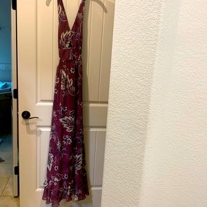 ⚡️⚡️LTS Purple Maxi Dress with cutouts and ruffled hem⚡️⚡️